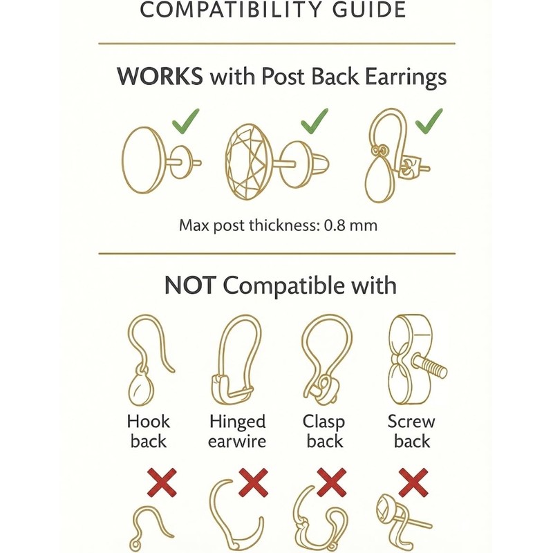 Original Magic Earring Backs for Droopy Ears | Earrings Lifters