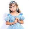 Kuzhi Princess Elsa Crown Tiara and Wand Set — Silver