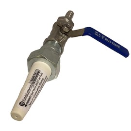 Large Sandblaster Nozzle Assembly with (1/8" ID) Ceramic Tip & Barbed Fitting: (C1 Series Nozzle Tip), Steel Ball Valve & Holder + 1/2" ID Barbed Hose Fitting