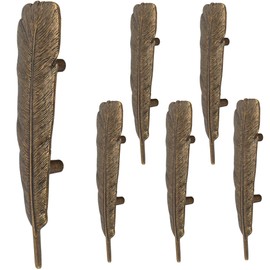 6packs Feather Drawer Knob Pull Handle Cabinet Drawer Handle Dresser Closet Handle Zinc Alloy Kitchen Furniture Drawer Pulls Bronze Cabinet Handles