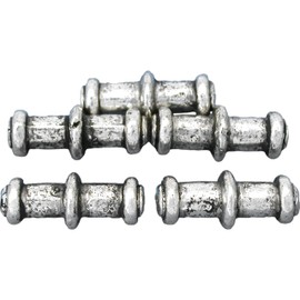 15g Bali Round Tube Beads Antq Silver PLT 17mm Approx 5
