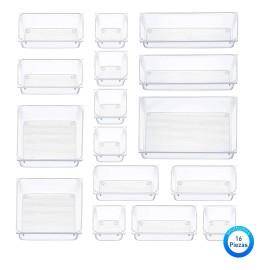 Organizador De Cajones Joyas Maquillaje 16 Pzas De Plástico