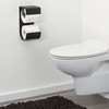 Sealskin Brix Toilet Roll Holder, Metal, Black, 11.6 x 25.5