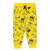 Spongebob Squarepants Little Boys Fleece 2 Pack Jogger Pants Black/Yellow