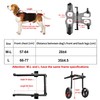 LIU&LIU Adjustable 2 Wheels Pet Wheelchair for Back Legs,Large and