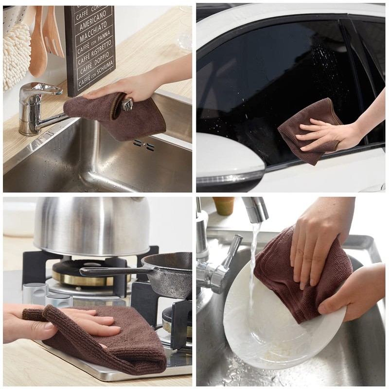 KinHwa Microfibre Household Towels, Super Absorbent Tea Towels, Multi-Purpose, 30