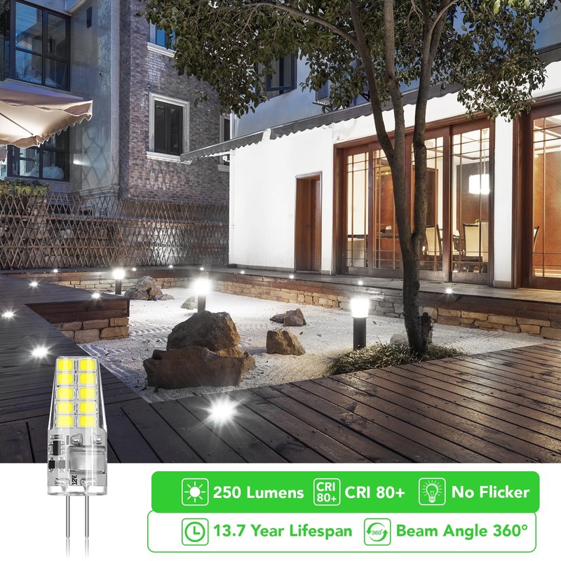 BUBO 40 Pack G4 LED Bulb 2W Equivalent 30W 6000K