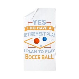 CafePress Bocce Player Coach Funny Ball Sport Re 30"x60" Absorbent Cotton Back, Soft Beach, Pool Towel