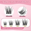 Lash Clusters 100PCS Cluster Lashes Wispy Fluffy D Curl Super