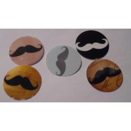 Unbranded Pre Cut One Inch Bottle Cap Images Mustache Free Shipping - photo, 25 images