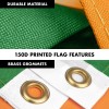 G128 Flag Pole 6FT Silver & Ireland Irish Flag 3x5FT