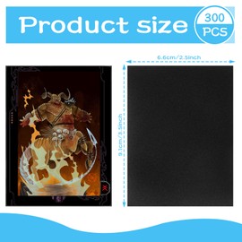 Pack of 300 Premium Trading Card Sleeves 66 x 91 mm, Card Sleeves for Trading Cards, Black Protective Cases for Sports Cards, Practical Card Sleeves for Collectors, Ultra Pro Sleeve.