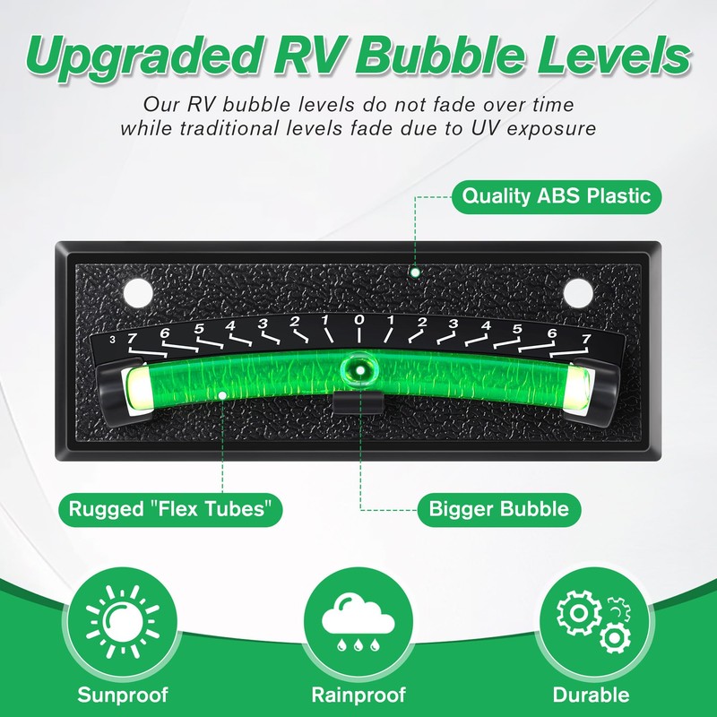 Dunkive 4 Pack Rv Level Bubble,graduated Scale Levels for Precision