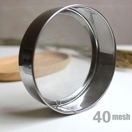 Flour Sifter, Fine Mesh Sifter, Flour Sieve Stainless Steel Round Sifters for Baking Straining Powdering 40 Mesh 15cm 5.91"