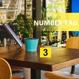 PRETYZOOM Acrylic Table Number Signs, 1-20 Reusable Number Markers, V-Shape, Double-Sided for Restaurant Tables, Party, Buffet and Table Markers