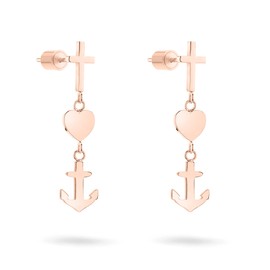 Tamaris TJ Drop Earrings, Stainless Steel, no gem