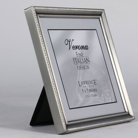 Lawrence Frames Antique Pewter 5x5 Picture Frame - Bead Border Design