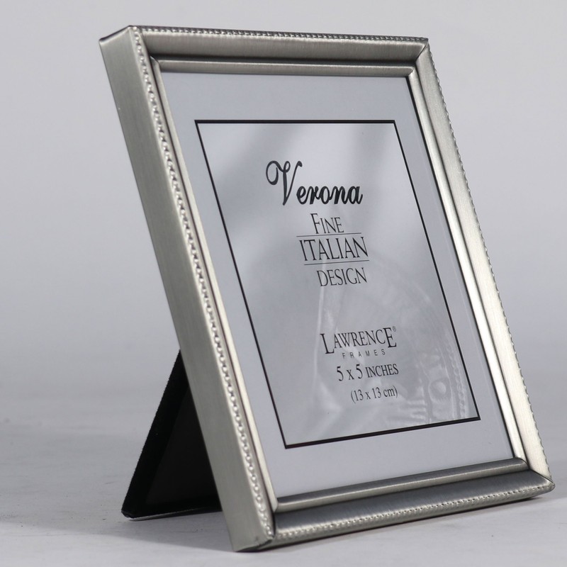 Lawrence Frames Antique Pewter 5x5 Picture Frame - Bead Border