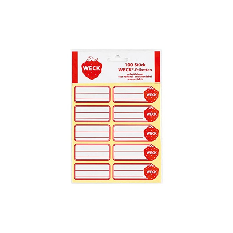 Weck Selbstklebeeti – Labels Pack of 100 080812