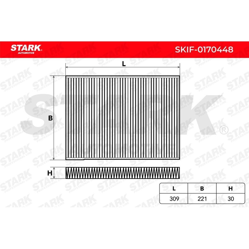 STARK SKIF-0170448 Cabin Air Filter Pollen Filter Activated Carbon