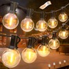 GLUROO 200FT(100FT*2PC) Outdoor String Lights, G40 LED Patio Lights with