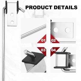 joytrace Exhaust Hangers Kit 10PC - Complete Set with 10" & 7.6" 90°Bend Rods, 2/4 Hole Mounts, Heavy-Gauge Zinc Coated Steel for Car Truck Custom Weld-On