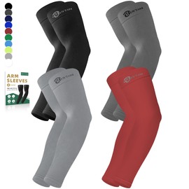 BHYTAKI Cooling Compression Arm Sleeves for Men Women,UPF50 UV Sun Protection Sleeves for Work Sport Tattoo Cover Up