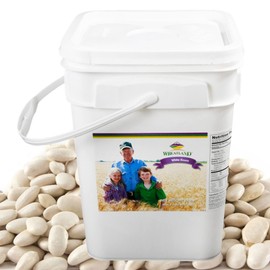 Wheatland™ White Beans • Premium Packaging • Mylar, Oxygen Absorber & Bucket Provide 25 Year Shelf Life • Lab-tested ISO 17025 Verified Chemical-Free • Never Irradiated, No Desiccants and Non GMO • High Trust Seller • Emergency Food Storage • 40 Year Legacy of Prepping
