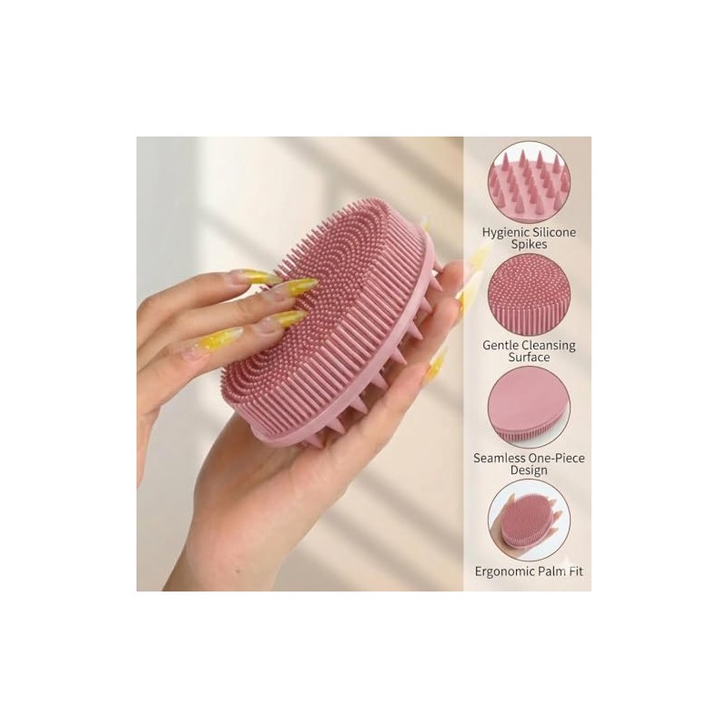 Pack Cepillo Baño Silicona Estropajo Corporal Suave Limpieza Nutritiva Exfoliación