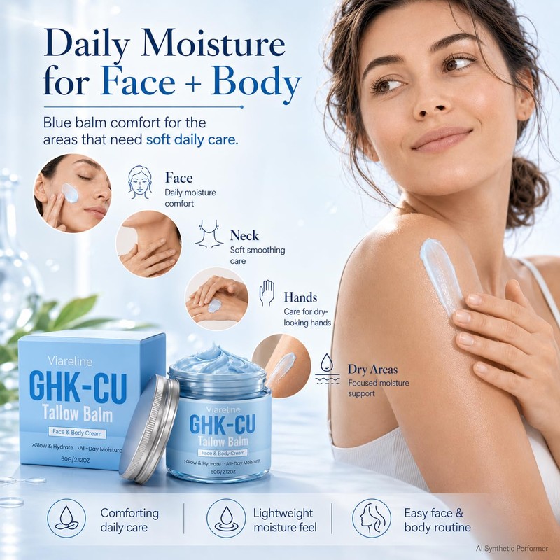 GHK-Cu Copper Peptide Face & Body Cream, Whipped Beef Tallow