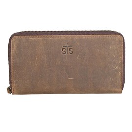 STS Ranchwear Women's Bentley Compact Durable Leather Casual Wallet with Removable Wrist Strap, Tornado/Cowhide, One Size