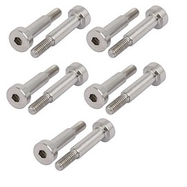 sourcing-Map Shoulder Bolt 5mm Diameter 16mm Length Shoulder Thread M4