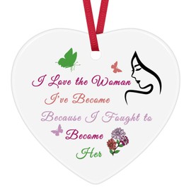 Inspirational Gifts for Women Ceramic Ornament Keepsake Sign with Inspirational Quotes Motivational Gifts for Women Christmas Birthday Gifts for Friend Sister Wife Mum Grandma