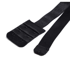 AniKigu Low Back Bra Converter Bra Extender 2 Hooks for Party Backless Dress, 2 Hook, Black, 3/4 Inch Hook Center Distance