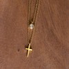 Agriajun Simple Gold Cross Pendant Layered Necklace for Women -