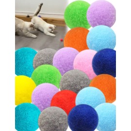 HEUHAI 40 PCS Cat Balls, Interactive Cat Toy Balls for Indoor Cats, Enhance Agility and Playfulness, Ideal Kitten Toys for Indoor Kittens, for Small and Medium Breed Sizes