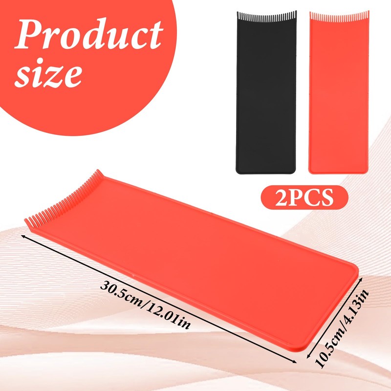 Elegaperma 2pcs Foil Board, Balayage Board with Teeth, Highlighting Board,