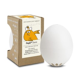 PiepEi Classic White - Singing Egg Timer for Cooking with - Egg Cooker for 3 Hardness Levels - Beep Egg with 3 Melodies - Funny Cooking Egg - Music Egg Timer - Brainstream