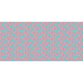 Lunarable Valentines Day Pencil Pen Holder, Heart Shapes Forming a Love Theme and Romantic, Ceramic Pencil Holder for Desk Office Accessory, 3.6" X 3.2", Turquoise Pale Pink