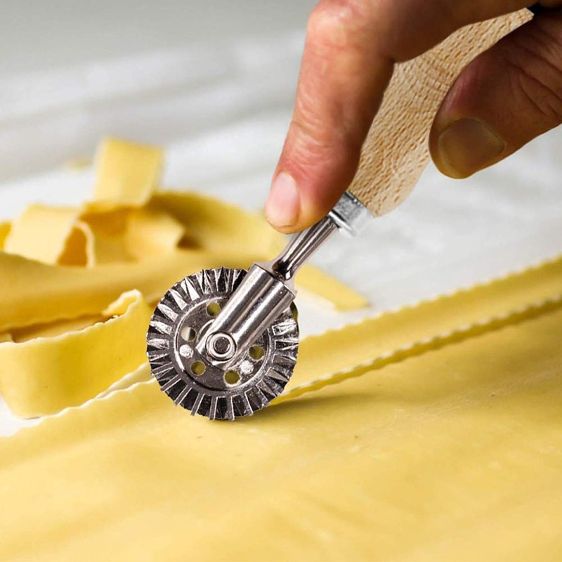 MASTER FENG Ravioli Stamp Maker Cutter, Mold with Wooden Handle