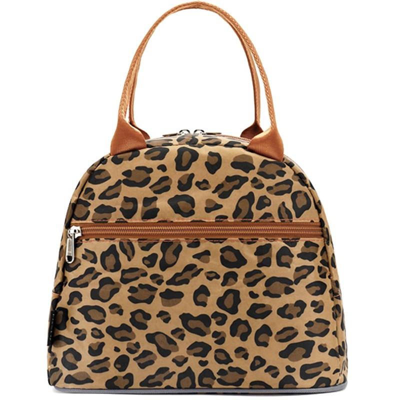 FlowFly Leopard Insulated Lunch Cooler Bag - Tote Organizer for