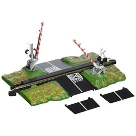 Bachmann Trains - Snap-Fit E-Z TRACK E-Z TRACK CROSSING GATE - NICKEL SILVER Rail With Grey Roadbed - N Scale Small