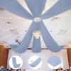 Fanqisi Dusty Blue Ceiling Drapes 6 Panels 5ftx15ft Wedding Arch