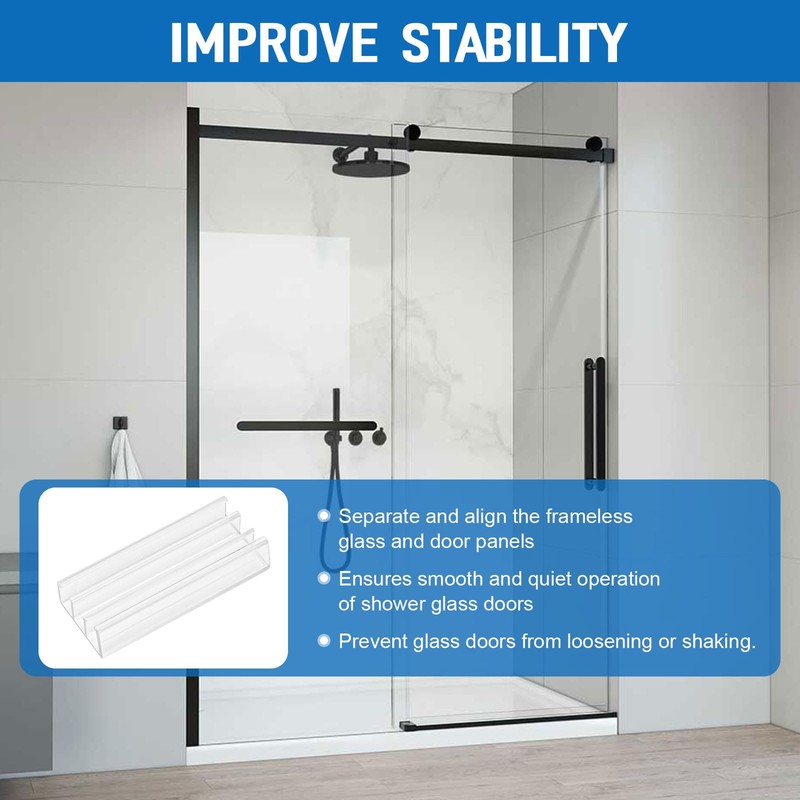 M6089 Shower Door Bottom Guide, Plastic Glass Shower Door Track