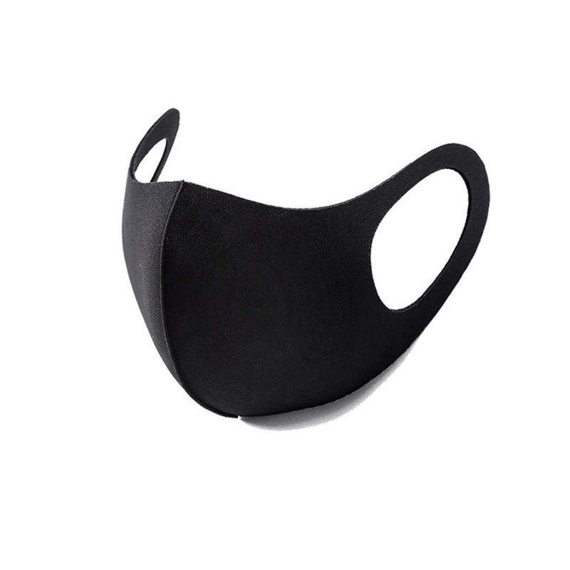 Komonee Adults Washable Reusable Black Face Mask Dustproof Cloth Mouth