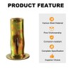 Nietmuttern M8*30.5mm, 12stk Flachkopf Innengewinde Nutsert Verzinkt Karbonstahl Nietmuttern Einnietmuttern
