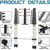 RIKADE Telescopic Ladder, 6.5FT Aluminum Telescoping Ladder with Non-Slip Feet,