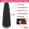 RuiYok 30 Inch Goddess Locs Crochet Hair 8Packs Natural Black