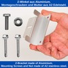 4 Pack Aluminum Solar Panel Z Bracket with Mounting Screws