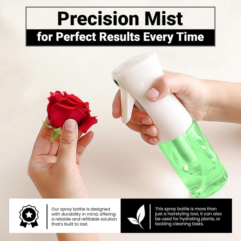 Practix Continuous Mist Spray Bottle – Ultra Fine Mist for